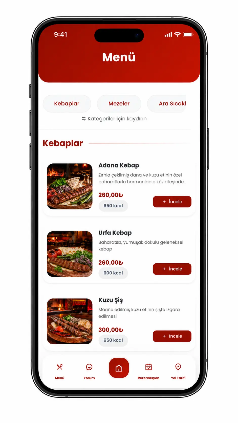 Kebap & Izgara ekran görüntüsü örneği